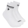 3er-Pack gerippte Low-Crew-Socken für Mädchen