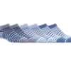 6er-Pack gestreifte No-Show-Socken