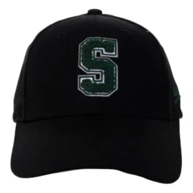 Baseballkappe mit S-Buchstaben-Stickerei «Schwarz-Grün»