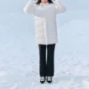 BASIC Lange Daunenjacke „Weiss“
