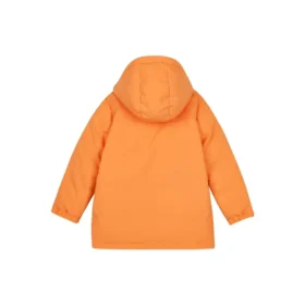 BASIC Letter Printed Woven Mittellange Daunenjacke „Orange White“