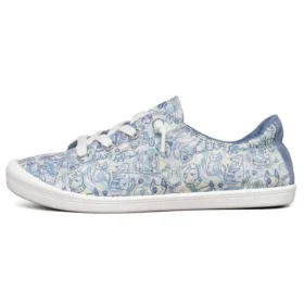 Beach Bingo Low-Top-Canvas-Schuh Blau/Weiss