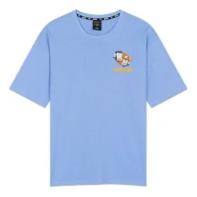 Bedruckt, atmungsaktiv, kurzärmelig, Unisex, blau