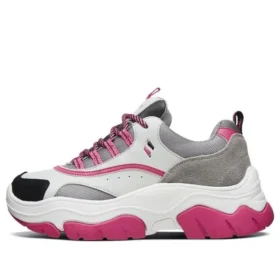 Black Jack Low-Top Daddy-Schuhe Grau/Weiss/Rosa