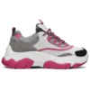 Black Jack Low-Top Daddy-Schuhe Grau/Weiss/Rosa