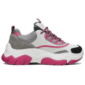 Black Jack Low-Top Daddy-Schuhe Grau/Weiss/Rosa