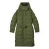 Bobs Series Lässige, gewebte Daunenjacke mit Kapuze „Grün“