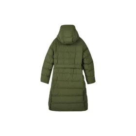 Bobs Series Lässige, gewebte Daunenjacke mit Kapuze „Grün“