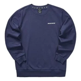 Buntes Casual-Serie-Grafik-Crew-Sweatshirt «Navy White»