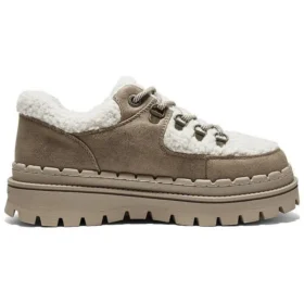 Casual High Platform Schuhe „Braun Weiss“