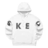 Casual-Hoodie mit Grafikprint „Weiss Schwarz“