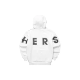 Casual-Hoodie mit Grafikprint „Weiss Schwarz“