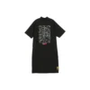 Casual-Kleid mit Logo-Print und halbem Reissverschluss „Weiss Rosa Schwarz“