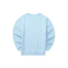 Casual-Serie Sweatshirt mit Rundhalsausschnitt und Buchstabenprint „Blue White“