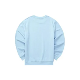 Casual-Serie Sweatshirt mit Rundhalsausschnitt und Buchstabenprint „Blue White“