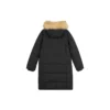 Casual Series Lange Daunenjacke „Schwarz“