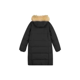 Casual Series Lange Daunenjacke „Schwarz“