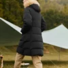Casual Series Lange Daunenjacke „Schwarz“