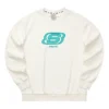 Casual Series Sweatshirt mit Rundhalsausschnitt und Buchstabenprint „Weiss Blau“