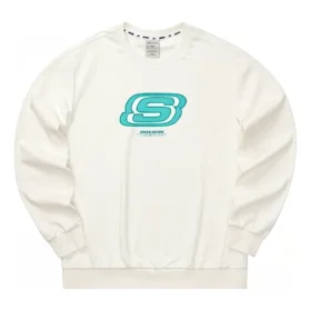 Casual Series Sweatshirt mit Rundhalsausschnitt und Buchstabenprint „Weiss Blau“