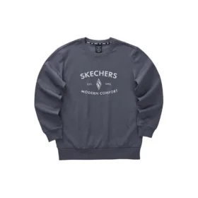 Casual-Sweatshirt mit Buchstabenprint aus der Diamond-Serie «Grey White»