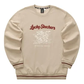 CNY-Serie Dragon Graphic Crew Sweatshirt «Tan Black Red»
