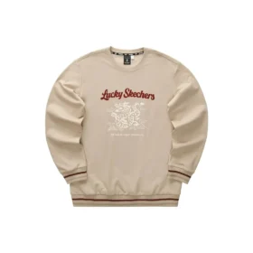 CNY-Serie Dragon Graphic Crew Sweatshirt «Tan Black Red»