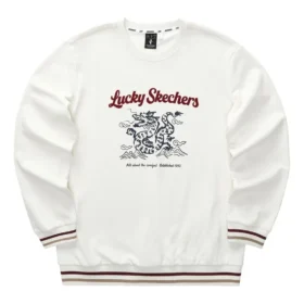 CNY-Serie Dragon Graphic Crew Sweatshirt «Weiss Schwarz Rot»