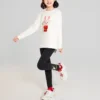 CNY-Serie Grafik-Sweatshirt mit Rundhalsausschnitt „Weiss Rot“