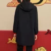 CNY-Serie Lässige lange Jacke «Schwarz-Rot»