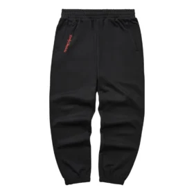 CNY-Serie Strick-Sporthose mit Buchstabenprint „Schwarz“