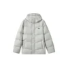 Colorful Casual Series Einfarbige Logo-Daunenjacke mit Kapuze „Multi-Color“