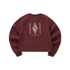 Crew-Sweatshirt mit Logo-Print «Burgundy White»