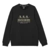 Crew-Sweatshirt mit Logo-Print „Schwarz Grau Weiss Lila“