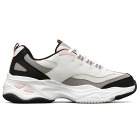 D‘ Lites Low-Dad-Schuhe Weiss/Schwarz/Pink