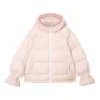 (Damen) Skechers Daunenjacke mit Kapuze und Reissverschluss, langärmelig «Pink»