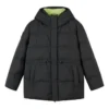 Daunenjacke mit Kapuze „Schwarz-Weiss“