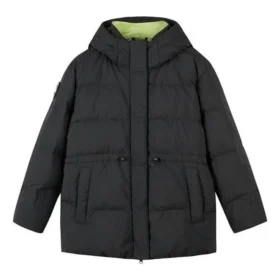 Daunenjacke mit Kapuze „Schwarz-Weiss“