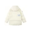 Daunenjacke mit Kapuze „Schwarz-Weiss“