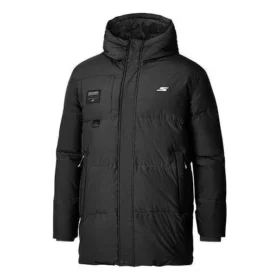 Daunenjacke mit Kapuze und Logo-Print, mittellang «Multi-Color»