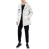 Daunenjacke mit Kapuze und Logo-Print, mittellang «Multi-Color»