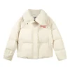 Daunenjacke mit Logo-Print „Weiss Schwarz“