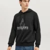 Diamond Series Letter Hoodie „Schwarz-Weiss“