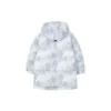 Einfache Daunenjacke mit gewebtem Buchstaben „Weiss Schwarz“