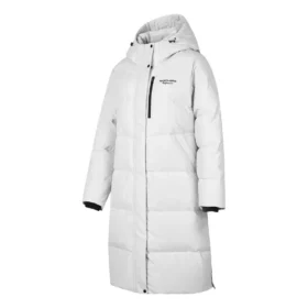 Einfache lange Daunenjacke „Weiss“