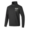 Einfacher gewebter Pullover mit halbem Reissverschluss und Rundhalsausschnitt „Schwarz-Weiss“