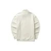 Einfacher gewebter Pullover mit halbem Reissverschluss und Rundhalsausschnitt „Schwarz-Weiss“