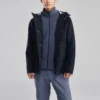 Einfarbige 3-in-1-Jacke mit Reissverschluss «Schwarz»