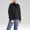 Einfarbige 3-in-1-Jacke mit Reissverschluss «Schwarz»