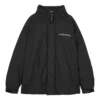Einfarbige Daunenjacke mit Kapuze und Reissverschluss „Schwarz Grau Weiss“